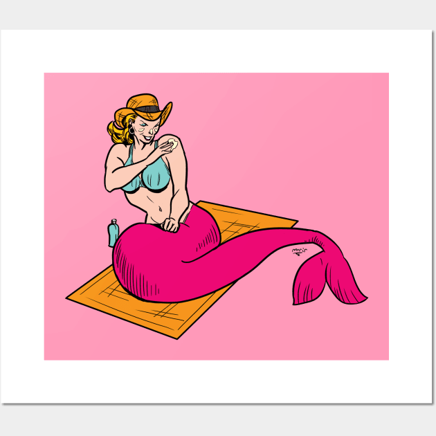 Mermaid on the Beach Wall Art by Victor Maristane